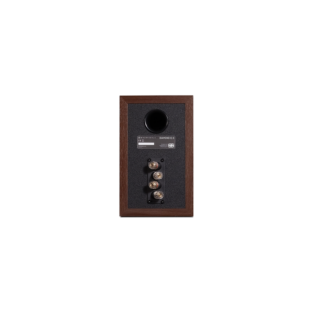 Diamond 12.0 Bookshelf Speakers In Walnut (Back)